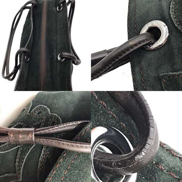 LOEWE Green Leather Tote Bag - Picture 7 of 8